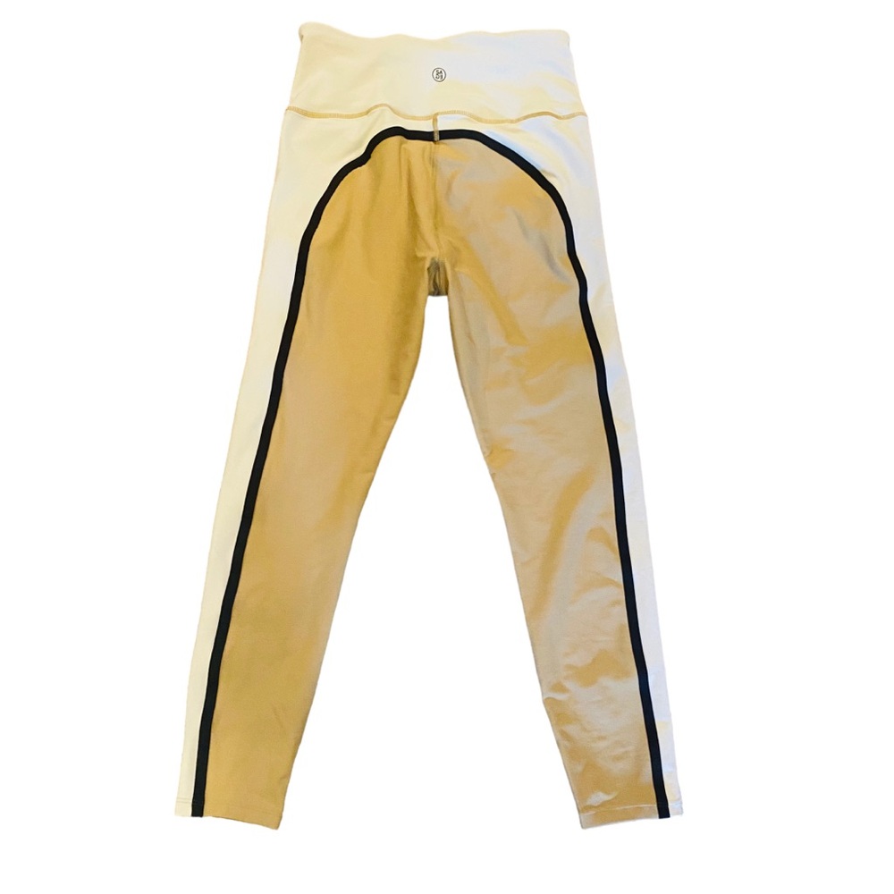 Sage Collective Tan And Cream Color Block Leggings - image 2